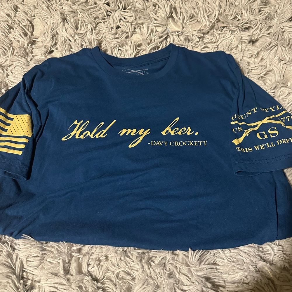 Men’s Grunt Style Blue and Yellow Short Sleeve Tee